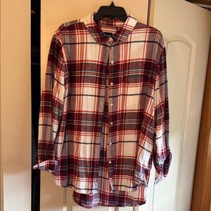 GAP Red and Blue Checkered Button-Down Shirt